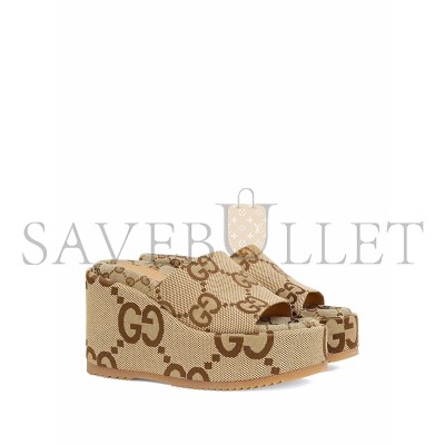 GUCCI GG MAXI PLATFORM SANDALS 674761